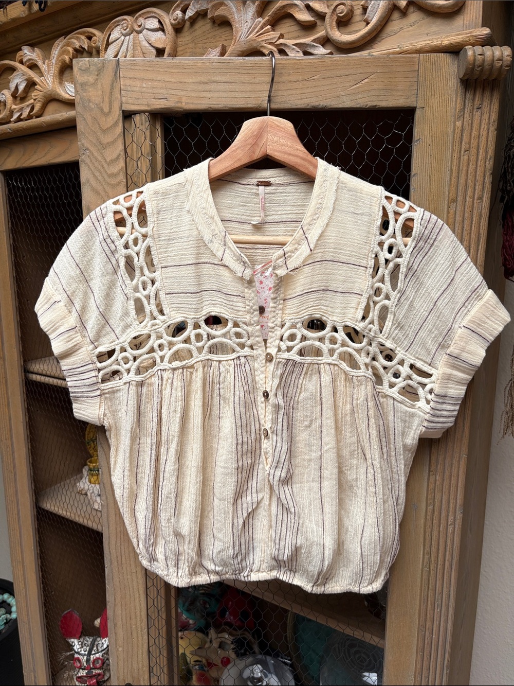 Free People Cedar Lace Pullover Top - Picture 2 of 14